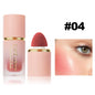 Blushimmer 6-color matte liquid blush with sponge brush head, easy to apply, waterproof, long-lasting blush for natural glow