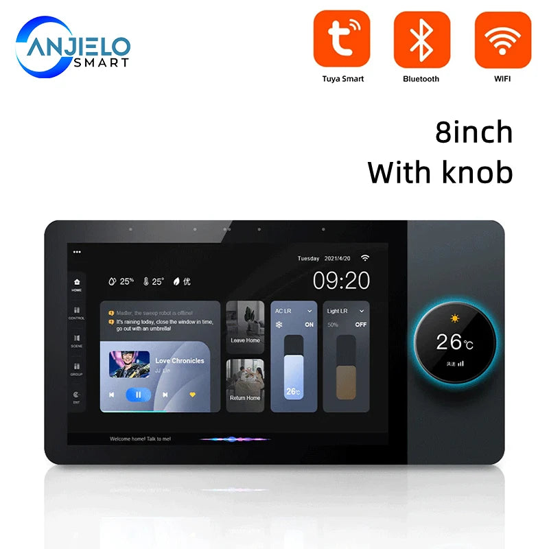 Tuya Smart Home 8-inch Multifunction Intelligent Control Touch Screen Background Music Host ZigBee Gateway Central Control Panel