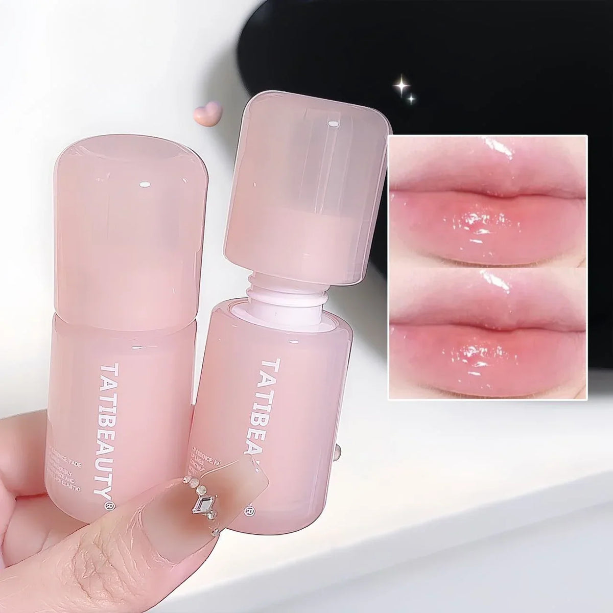 Blushimmer DIKALU mirror water lip gloss with crystal jelly finish, hydrating plumping colored lipstick for lips care and makeup.