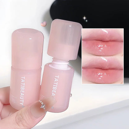 Blushimmer DIKALU mirror water lip gloss with crystal jelly finish, hydrating plumping colored lipstick for lips care and makeup.