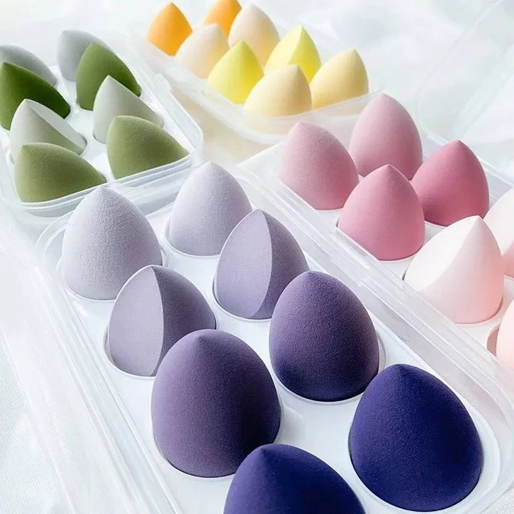 Set of 4/8 Blushimmer makeup sponge blenders, soft foundation and powder puffs for flawless makeup application.