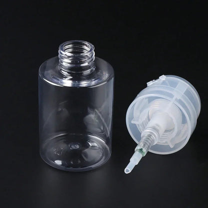 Blushimmer 100 ml refillable nail polish remover bottle with press pump dispenser, ideal for nail art, manicure, and beauty tools.