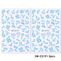 Colorful Blushimmer nail art stickers featuring flowers hearts cherries strawberries bows butterflies for kawaii manicures.