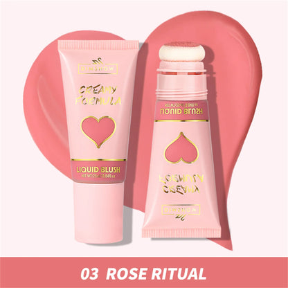 Blushimmer DIMSHOW 6-color velvet sponge head for lips and cheeks with moisturizing water and blush application.