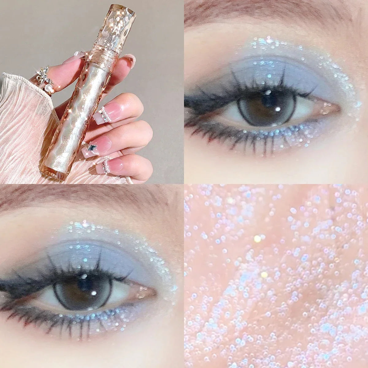 Flowing light, sparkling liquid eye shadow, pearlescent, broken diamond, high-light lying silkworm monochrome eye shadow liquid