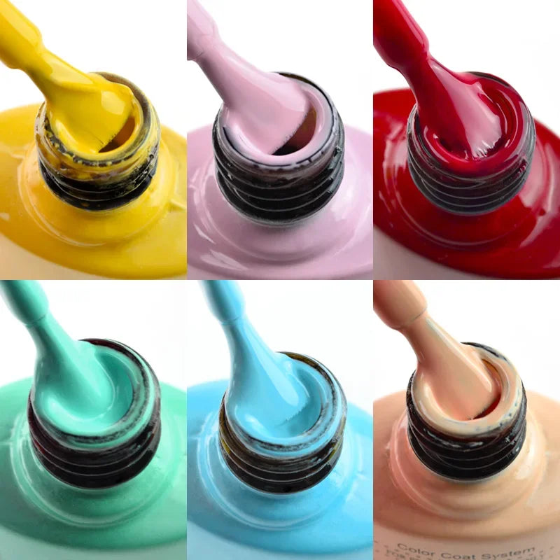 Blushimmer luxury color nail gel polish in a vibrant shade, showing a long-lasting UV and LED soak-off gel manicure.