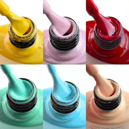 Blushimmer luxury color nail gel polish in a vibrant shade, showing a long-lasting UV and LED soak-off gel manicure.