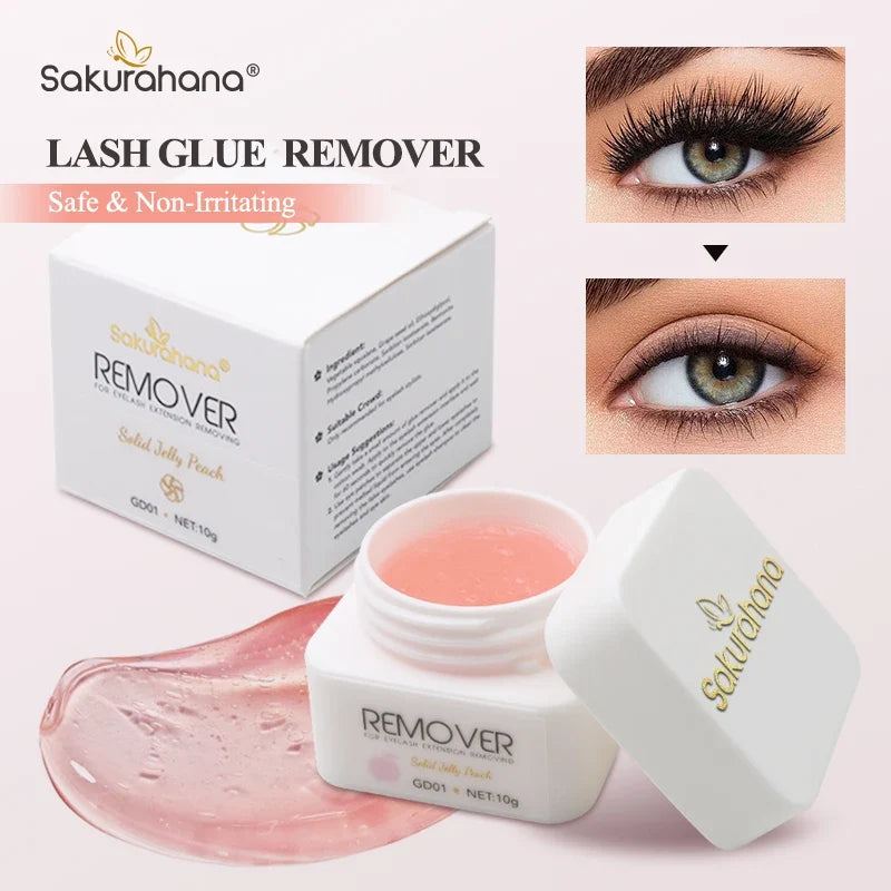 Blushimmer Sakurahana eyelash glue remover gel cream, professional Korean lash glue remover with gentle, no-stimulation formula.