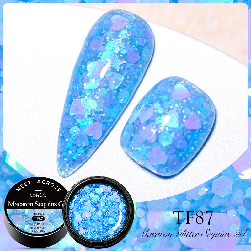 Blushimmer Meet Across 5ml pink dried flower gel nail polish with natural flower design for fairy nail art, soak-off UV LED varnish