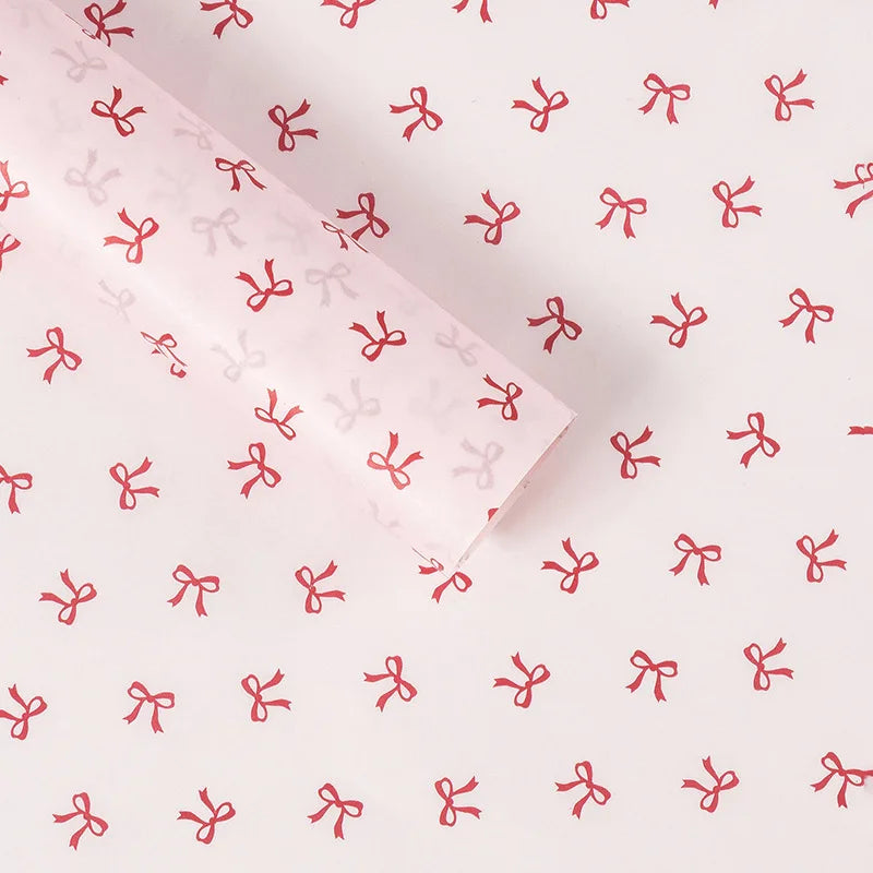 Pearl Paper (Xueli Paper) – Aesthetic Instagram-Style Gift Wrapping Paper with Elegant Bow Accents; Premium Packaging Material