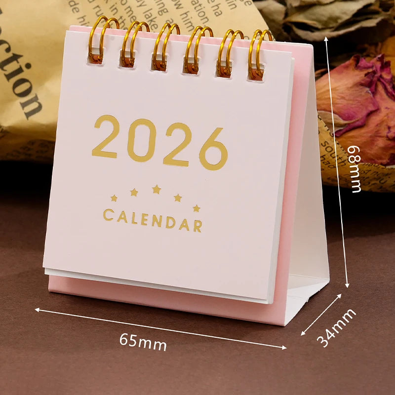 Mini 2026 Calendar Office School Supplies Calendar Desk Calendar monthly Planner Desk Accessories Decor Record Office Stationery