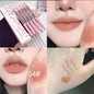 Blushimmer nude lip liner with lip brush for long-lasting, velvet matte Korean-style lip makeup.
