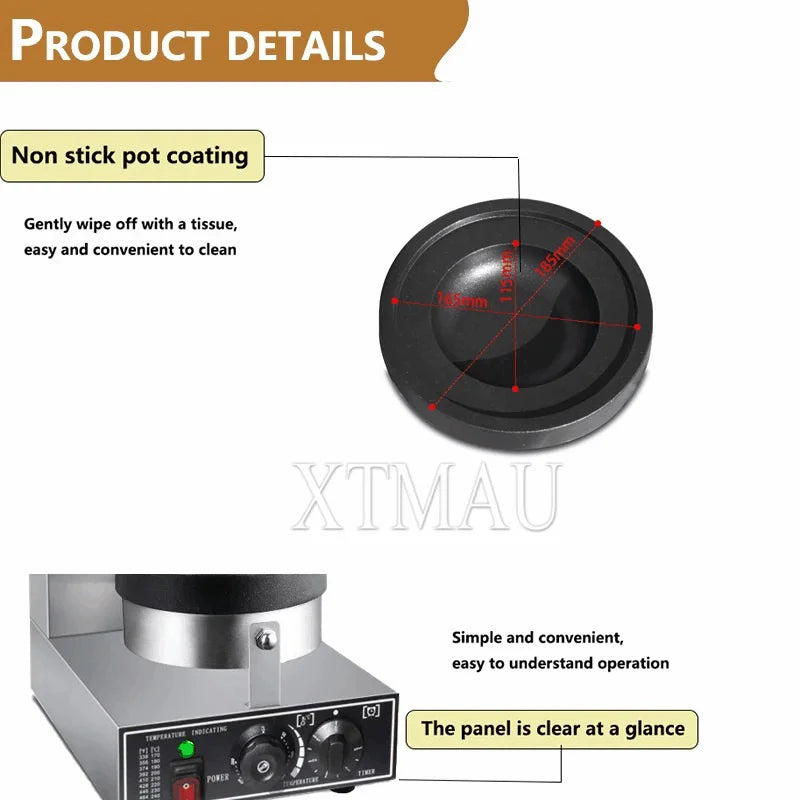 UFO Hamburger Cake Maker Burger Machine Electric Ice Cream Waffle Machine 110V Gelato Panini Press Semlor