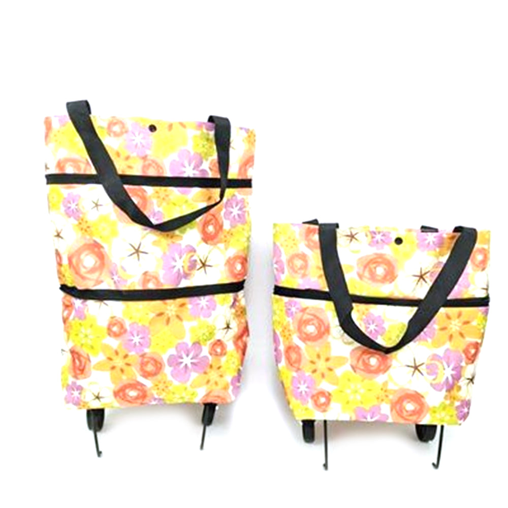 1Pcs/lot Big Capacity Grocery Folding Cart with Wheels and Removable Bag Anti-Slip Grips for Grocery