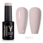 YOKEFELLOW 10ml translucent pink gel nail polish by Blushimmer, high-quality soak-off UV gel, long-lasting nude gel varnish.