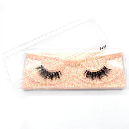 Blushimmer 3D Mink Fluffy Half False Eyelashes with clear band, natural soft lightweight short eye strip, reusable eyelash extension