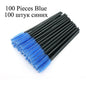 Blushimmer 100-piece disposable eyelash extension makeup kit with mascara wands, eyebrow combs, and applicator spoolers.