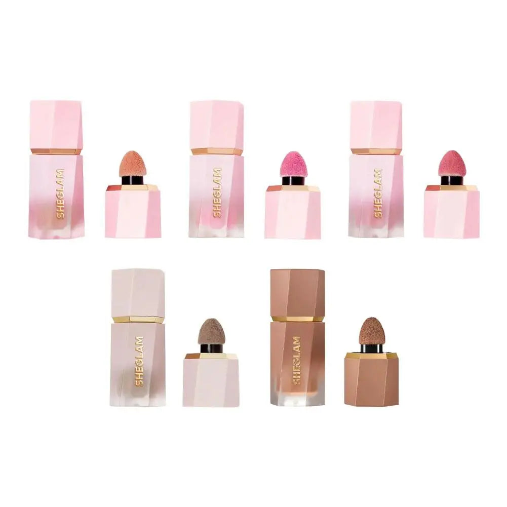 Blushimmer SHEGLAM liquid blush and facial nourishing blusher gel with multi-purpose lip gloss and highlighter in sleek packaging.