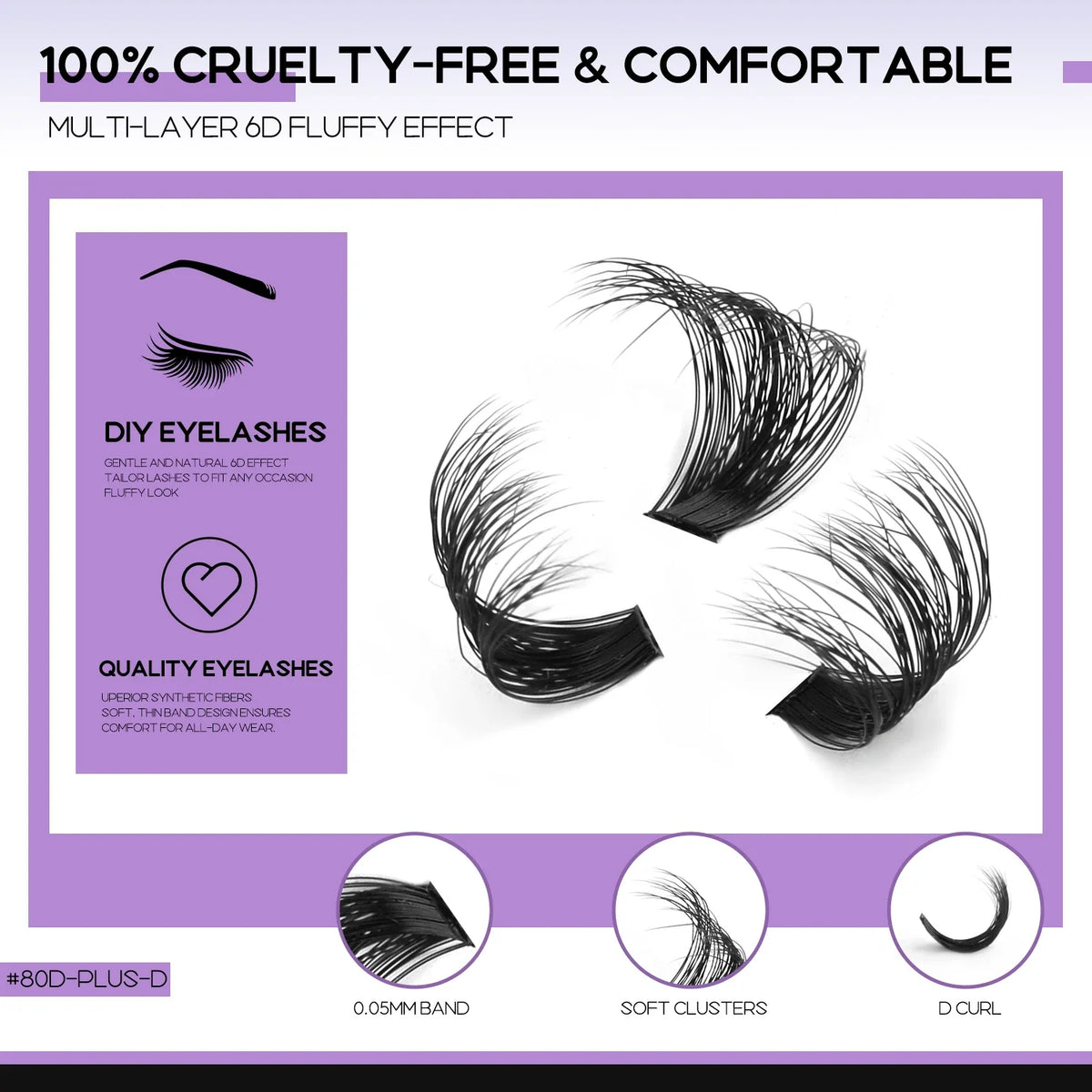 Blushimmer GROINNEYA DIY eyelash extension kit with mixed cluster lashes, lash bond, seal, and tweezers for at-home eyelash application.
