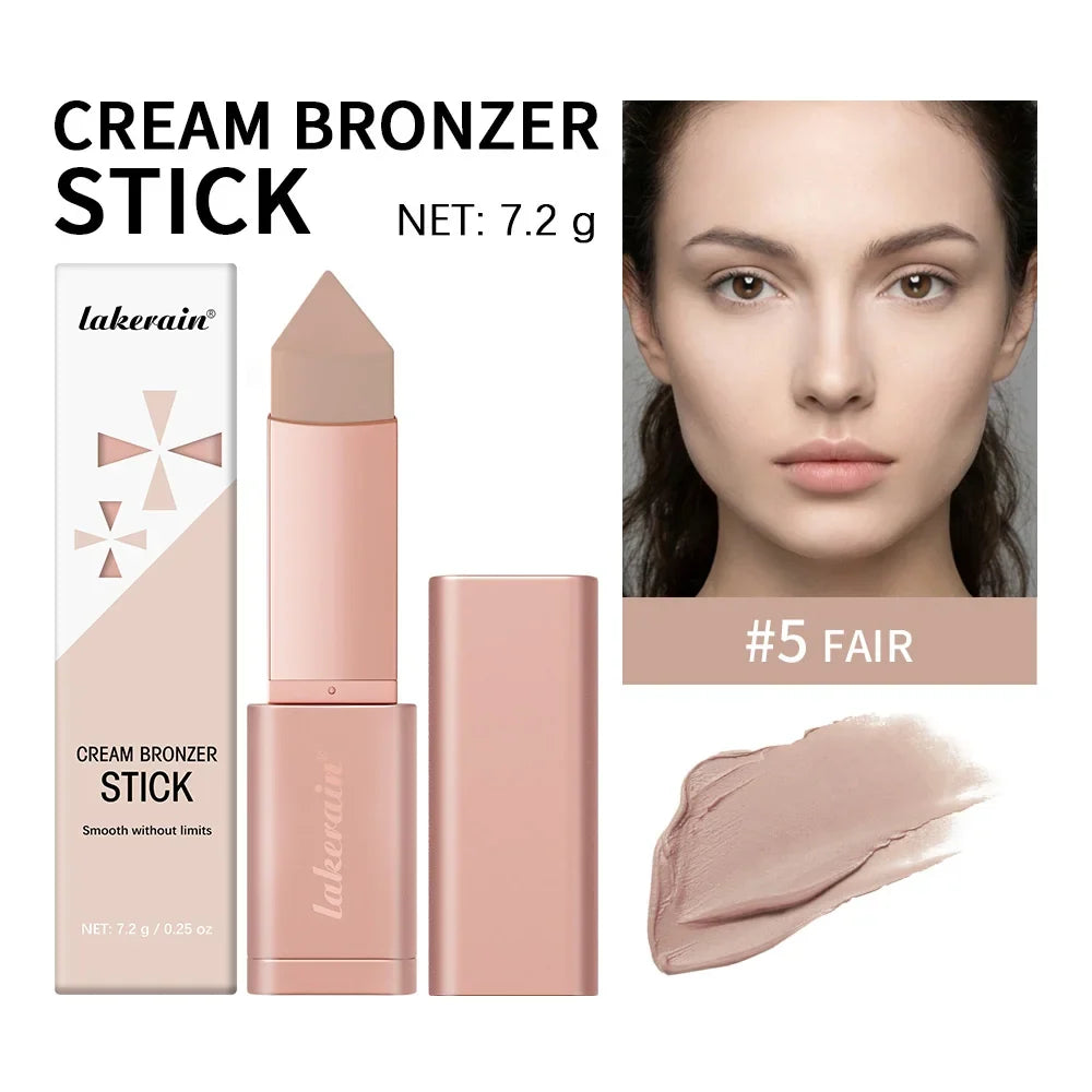 Blushimmer 2-in-1 cream bronzer and contour stick, providing instant depth and dimension to the face.