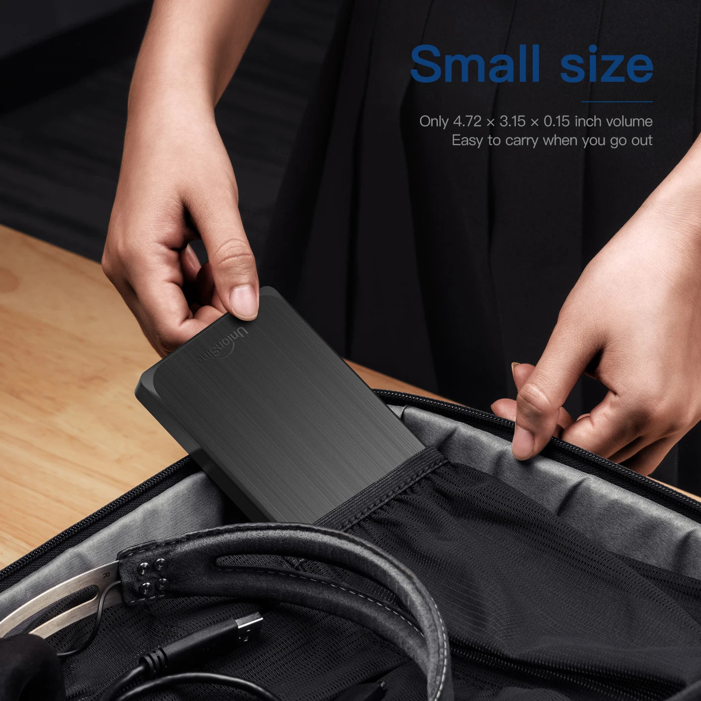 UnionSine 2.5'' HDD External Hard Drives 500GB/1TB USB 3.0 Portable, Reliable Backup for PC, Laptop, PS4/PS5, Xbox