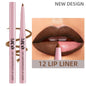 Blushimmer waterproof matte lip liner in sexy red shade, contouring lips with natural color and hydrating lip makeup.