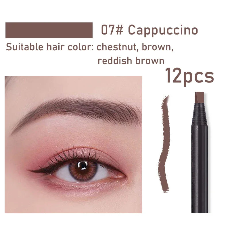 Blushimmer HAOZHUANG waterproof long-lasting eyebrow pencil with soft brush for natural eyebrows and permanent makeup.