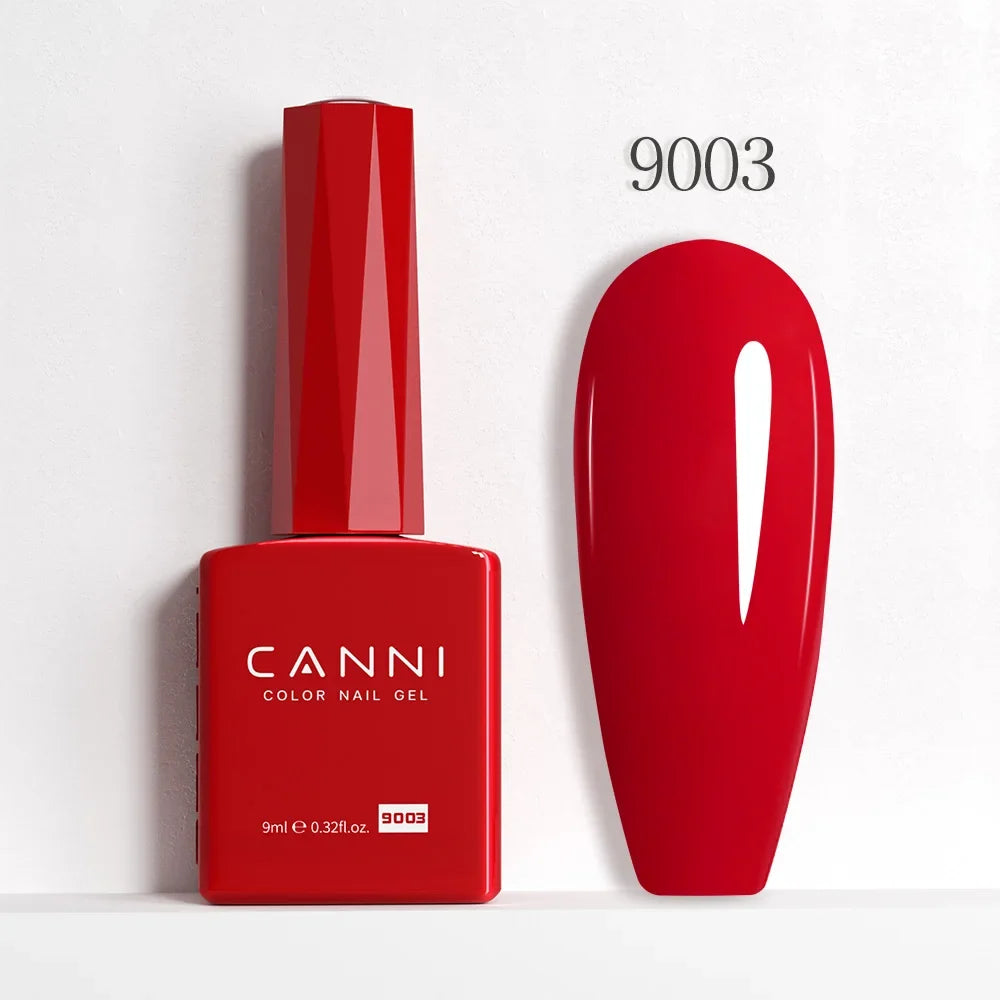 Blushimmer CANNI Hema Free Nail Gel Polish Fall Collection with semi-permanent red and nude gel colors, long-lasting top coat, 9ml