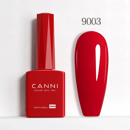 Blushimmer CANNI Hema Free Nail Gel Polish Fall Collection with semi-permanent red and nude gel colors, long-lasting top coat, 9ml