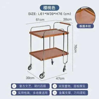Tool Drink Medical Salon Trolley Tea Auxiliary Workshop Salon Trolley Rolling Dressing Chariot De Service Beauty Furniture Fg19
