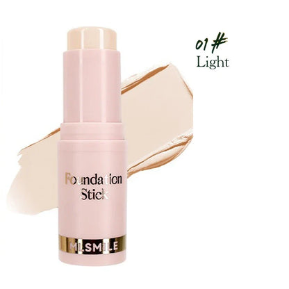 Blushimmer facial stick foundation for dark skin, full coverage, matte finish, oil-control concealer and primer in a portable stick format