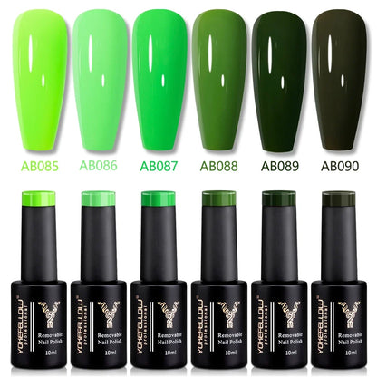 YOKEFELLOW 2022 new color 10ML nail gel polish by Blushimmer, showing semi-permanent gel varnish with base and top coat in soak-off colors