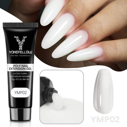 Blushimmer Yokefellow 15g nude pink clear gel extension nail polish for UV/LED acrylic nails, soak-off gel for building and extending.