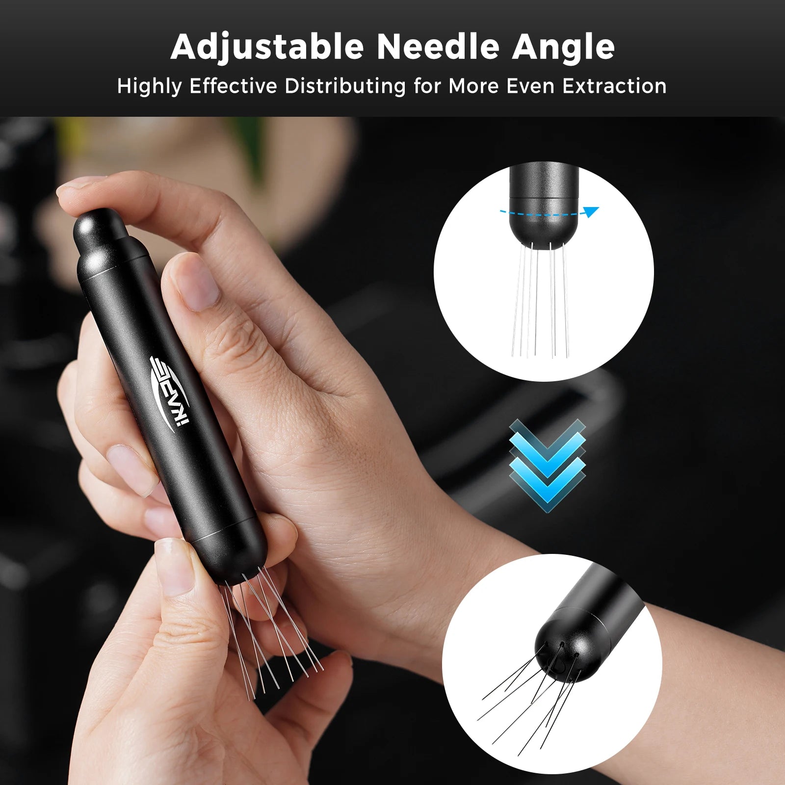 IKAPE Retractable Telescopic Barista WDT tools Magnetic Coffee Distributor Needle Espresso Powder Distributor For Breaking Clump