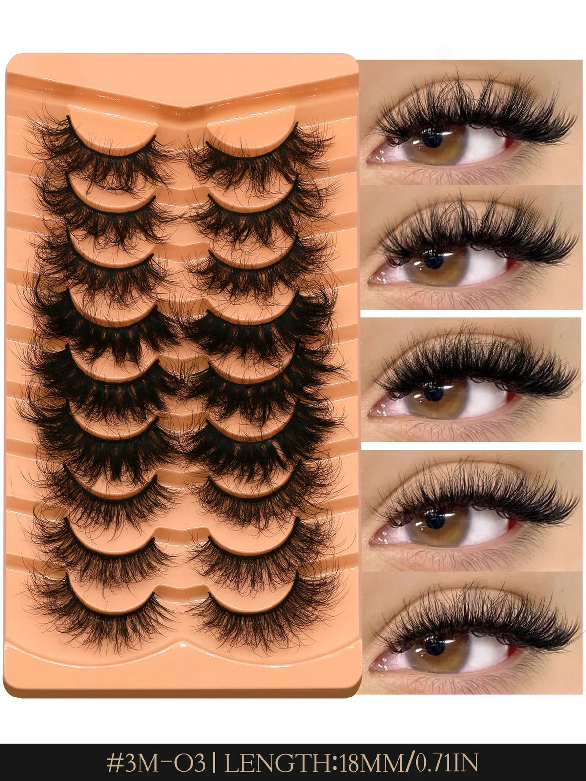 Blushimmer Cat Eyelashes Fluffy 3D Mink False Lashes with natural look for daily, party, or wedding makeup, reusable and lightweight.