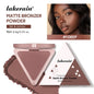 Lakerain Matte Bronzer Powder Long Lasting Makeup Effect Waterproof Sweatproof Setting Powder Oil Control Bronzer Face Makeup