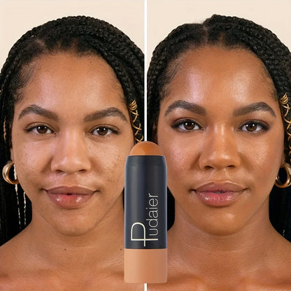 Blushimmer waterproof foundation and concealer stick with natural finish, long-lasting, sweatproof, and easy to blend.