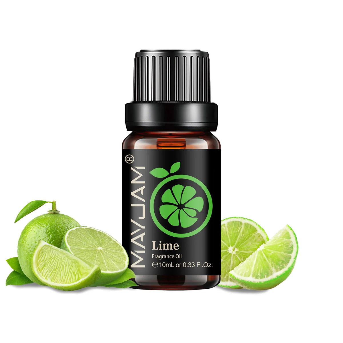 Blushimmer MAYJAM fruit essential oil bottle with cherry, banana, papaya, grape, litchi, and guava fragrance for diffuser and candles