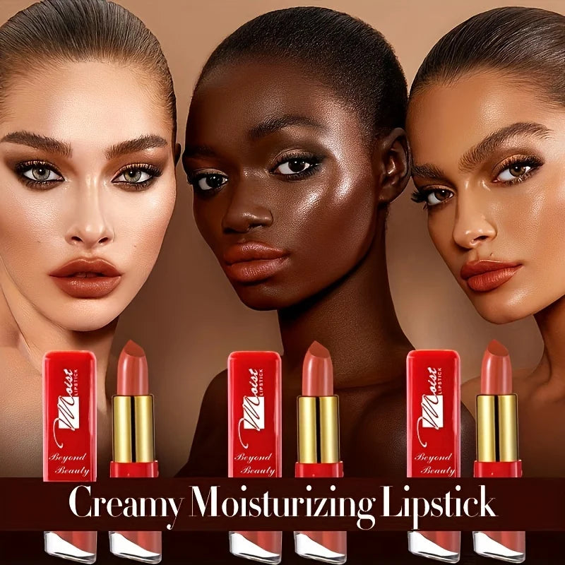 Blushimmer 12-color creamy moisturizing lipstick set with long-lasting finish, ideal for women and beginners' lip makeup.