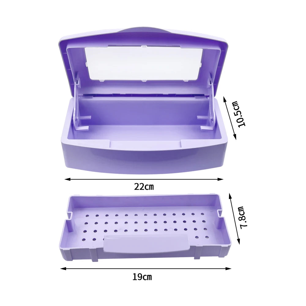 Dental Instrument Sterilizer Disinfection Box Manicure Nail Tools Tweezers Sterilizing Tray Surgical Pliers Cleaner Equipment