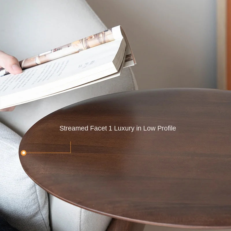 MOMO Solid Wood Side Table Small Coffee Table Bedside Sofa Side Mini Small Creative Balcony Bedroom Simple Design Corner Table