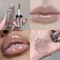 Black Rabbit Gothic silver metallic lip gloss by Blushimmer with translucent, non-sticky water gloss finish on lips.