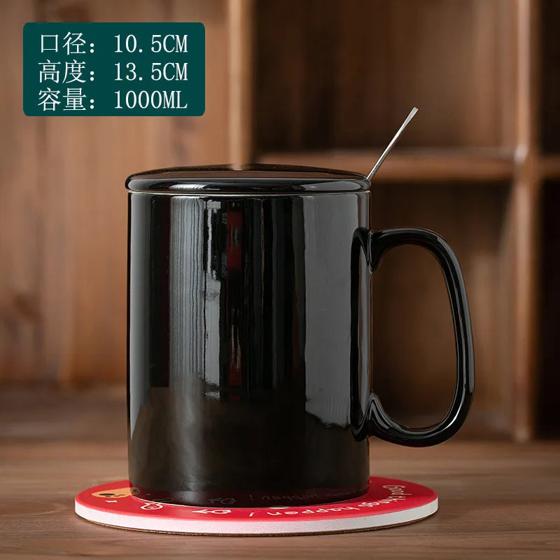 Creative Ceramic Mug Super Large Capacity Coffee Milk Mugs Handle Cup Ceramic Cup 1000ml/1300ml Large Capacity Water Cups