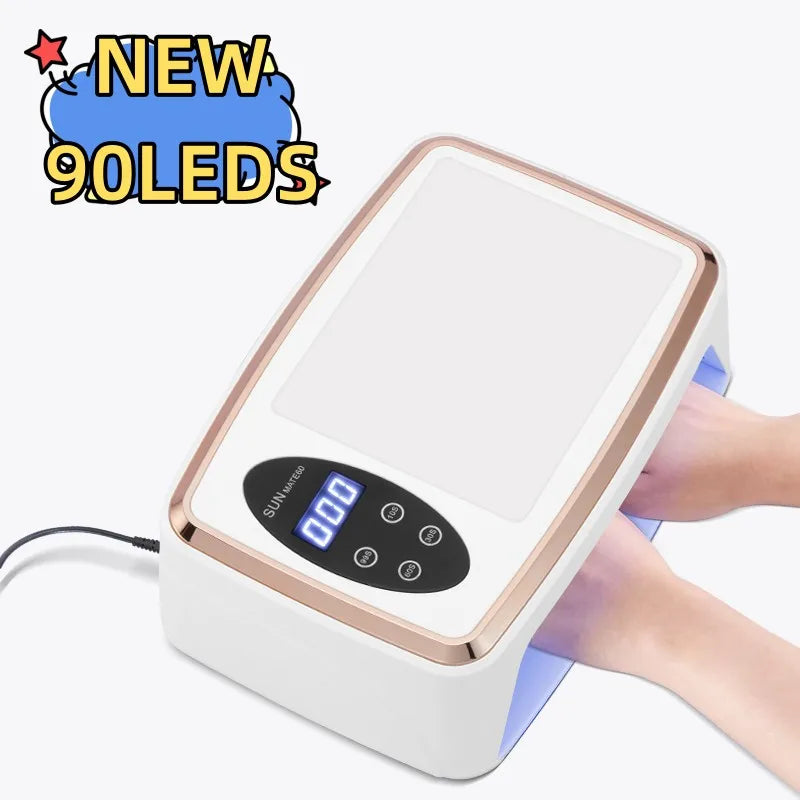 Blushimmer 90 LED UV Nail Dryer lamp with motion sensor, large curing space for gel nails, manicure and pedicure salon tool