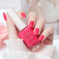 Blushimmer 10ml water-based nail polish bottle with semi-permanent, quick-dry, tearable formula in a sleek design.
