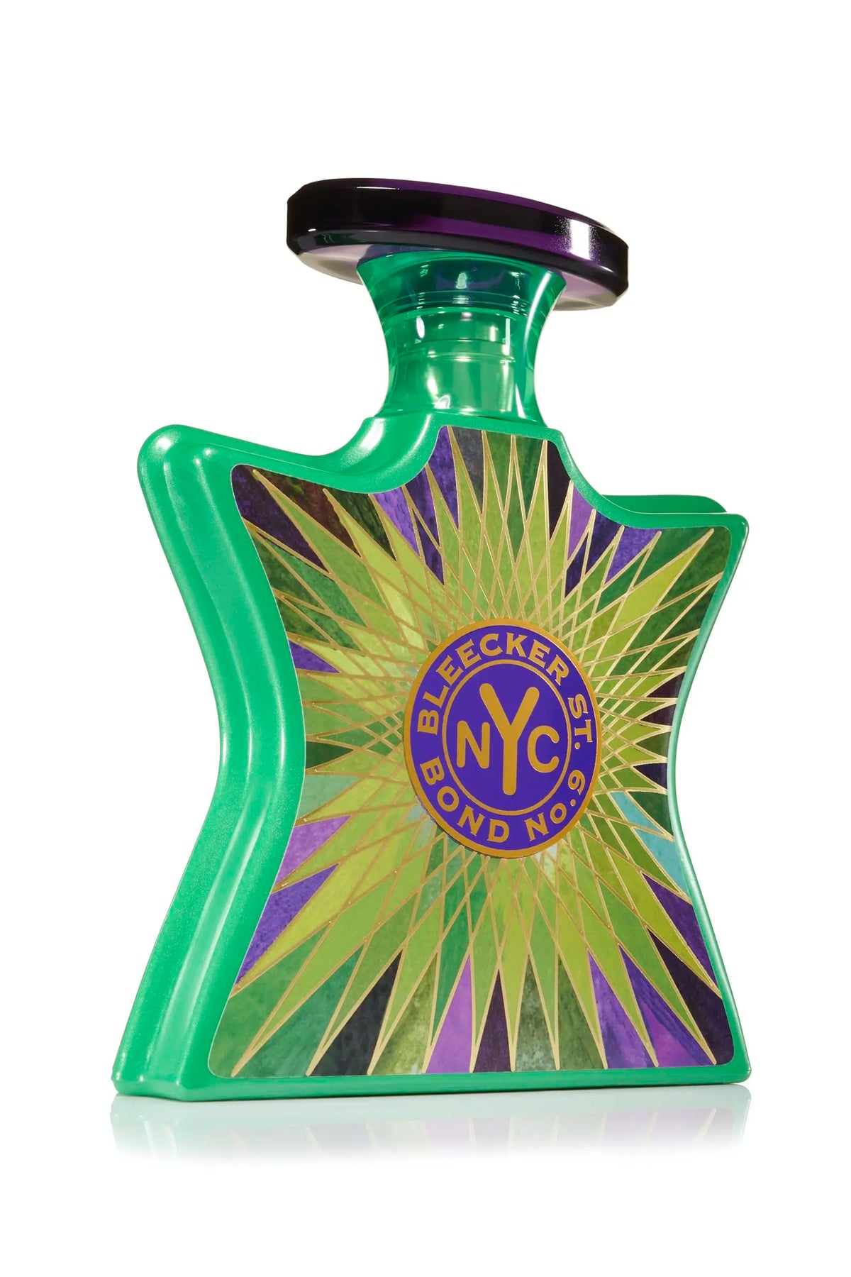 Bond No. 9 New York Bleeker Street unisex Eau de Parfum bottle with sleek design, 100ML size, on a neutral background