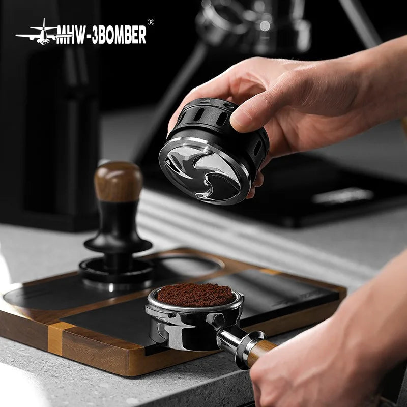 MHW-3BOMBER 51/53/58mm Gravity Espresso Coffee Distributor Espresso Distribution Tool with Breather Hole Home Outdoor Cafe Use