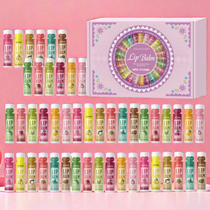Set of 48 Blushimmer moisturizing lip balms in floral fragrance, natural brightening lip color, 5g each, ideal for gift-giving