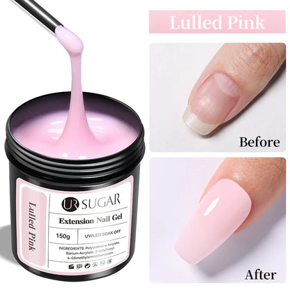UR SUGAR 150g Rubber Base Gel Nail Polish Sparking Aurora Glitter Rubber Varnish Soak Off Semi permanent UV LED Gel Manicure
