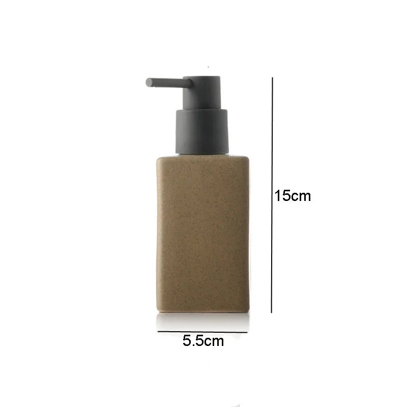 Ceramics Bathroom Supplies Hand Sanitizer Bottle Square Lotion Bottle Bathroom Accessories Press The Can Soap Liquid Container